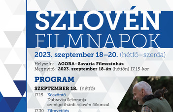 Szlovén Filmnapok 2023.09.18-20. A belépés díjtalan.